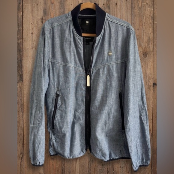 G-STAR Setscale Overshirt Full Zip Unlined L/S Jacket Zip Pockets Size Large - Picture 7 of 11